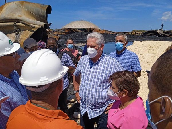 Chequea Díaz-Canel avance de recuperación de la zona industrial