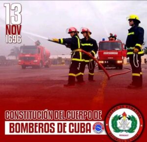 El 13 de noviembre de 1696 en la ciudad de Santa Clara se creó el primer Cuerpo de Bomberos de Cuba