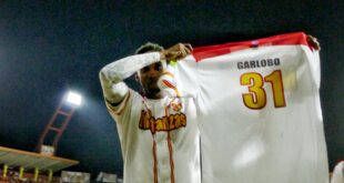 Los Cocodrilos de Matanzas dedican a Yoandy Garlobo el primer triunfo frente a Las Tunas en el play off de la 62 Serie Nacional de Beisbol