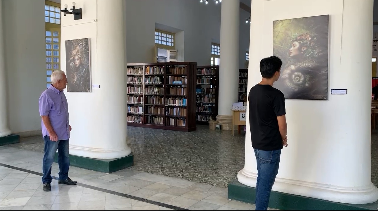 Exposición de Gío Fernández en Biblioteca Provincial de Matanzas Gener y Del Monte.